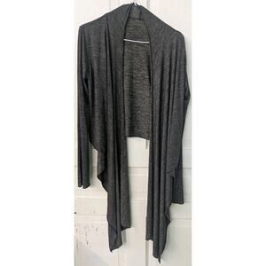 Patagonia Glorya Wrap Lightweight Yoga Cardigan Womens Large Charcoal Black